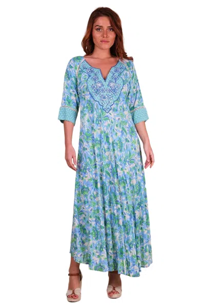 Miss June Mariana Long Dress In Blue