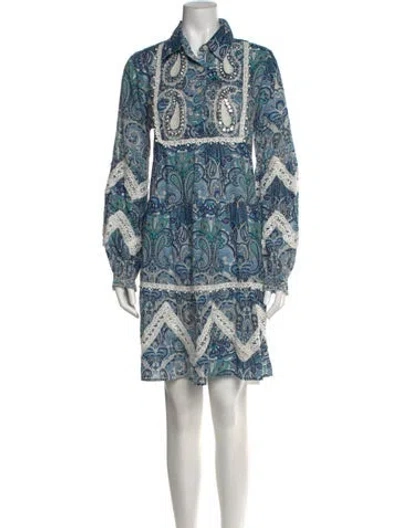 Pre-owned Miss June Paisley Print Knee-length Dress In Multi