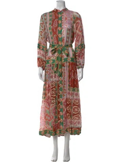 Pre-owned Miss June Paisley Print Long Dress In Multi