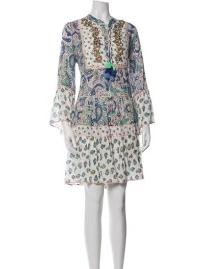 Pre-owned Miss June Paisley Print Mini Dress In Multicolor