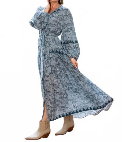 Miss June Paris Lila Maxi Dress In Blue