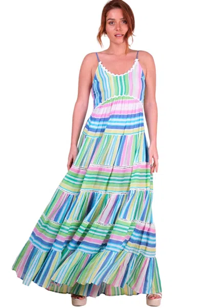 Miss June Patricia Long Dress In Multi