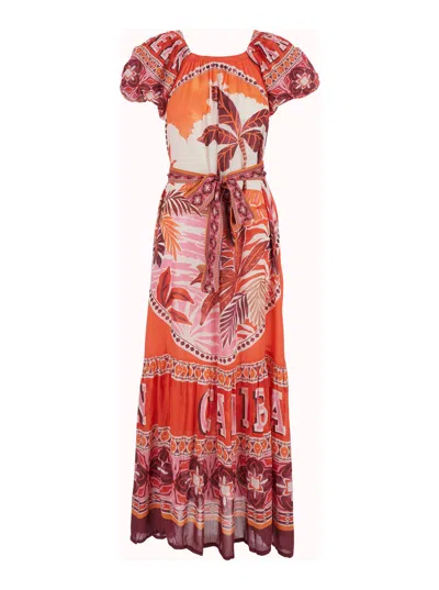 Miss June Peony Dress In Red