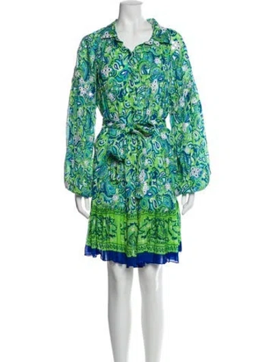 Pre-owned Miss June Printed Knee-length Dress In Multi