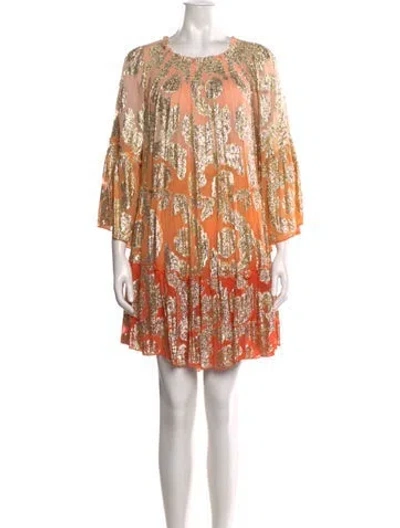 Pre-owned Miss June Printed Mini Dress