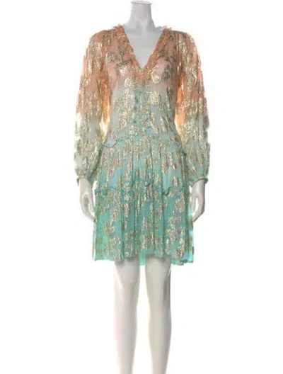 Pre-owned Miss June Printed Mini Dress