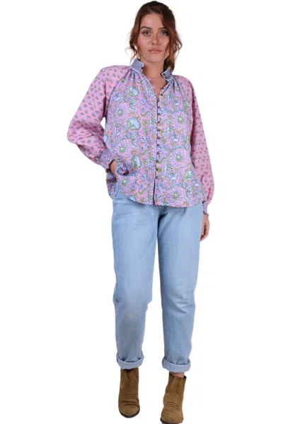 Miss June Raquel Blouse In Multi