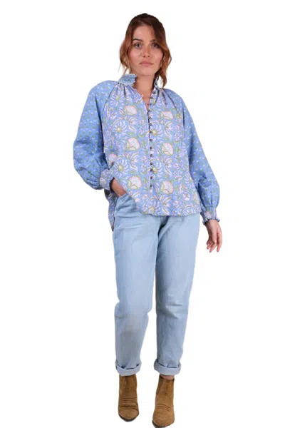 Miss June Raquel Blouse In Brown