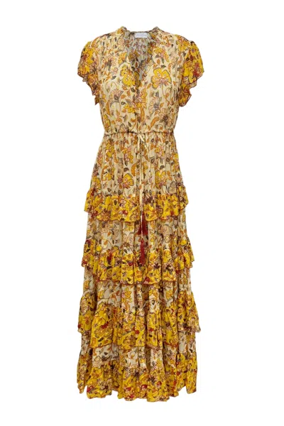Miss June Raya Long Dress In Yellow
