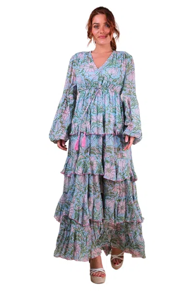 Miss June Rosa Long Dress In Blue