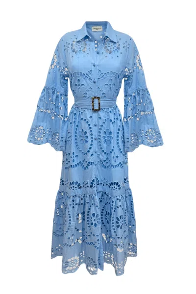 Miss June Ruby Long Dress In Blue