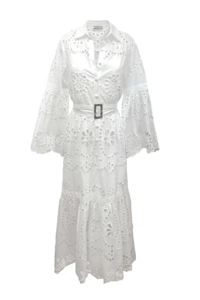 Miss June Ruby Long Dress In White