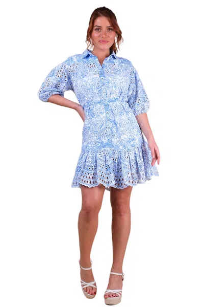 Miss June Short Dress Violeta In Blue