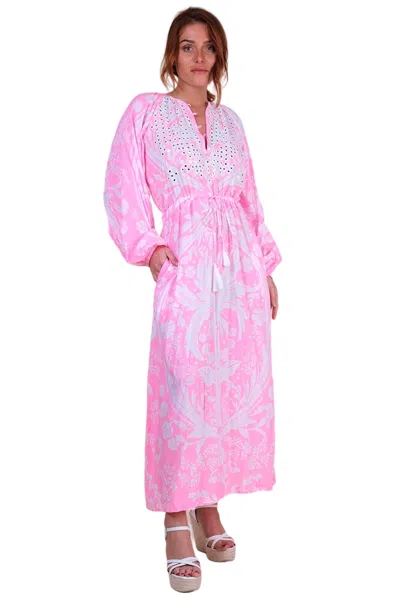 Miss June Ursula Long Dress In Pink
