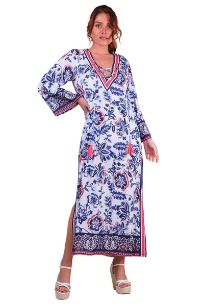 Miss June Viviana Long Dress In Blue