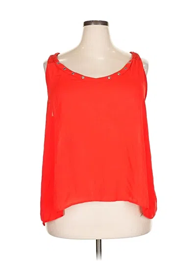 Pre-owned Miss Lili Sleeveless Blouse In Orange
