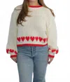 Miss Love Amore Sweater In Multi In Neutral
