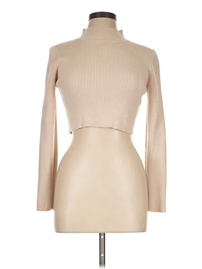Pre-owned Miss Love Turtleneck Sweater In Tan