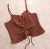 Miss Love Women's Country Coco Crop Top In Chocolate