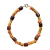 Miss May The Brand Women's Brown / Yellow / Orange Sunsets In Kauai Necklace