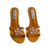 Miss May The Brand Women's Yellow / Orange Flora Heels