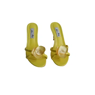 Miss May The Brand Women's Yellow / Orange Saturday In Lille Heels In Yellow/orange