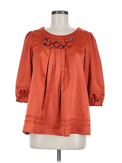 Pre-owned Miss Me 3/4 Sleeve Blouse In Orange