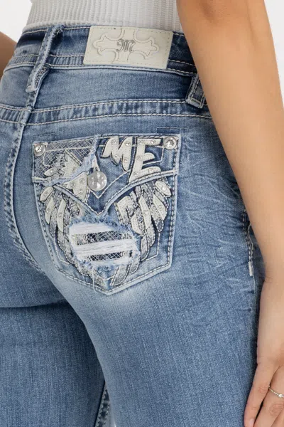 Miss Me Aletta Wing Bootcut Jeans - 32 / 30" / Medium Wash In Blue