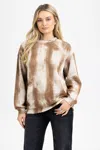 Miss Me Amelia Knit Sweater - M/l / Multi Beige In Brown