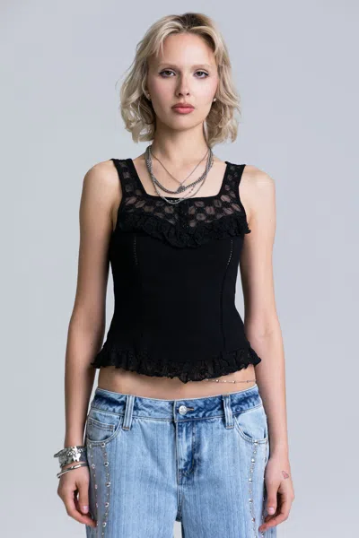 Miss Me Amy Ribbed Knit Tank - S / Black