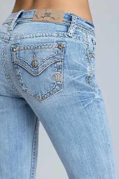 Miss Me Anaya Stitched Bootcut Jeans - 34 / 30" / Light Wash In Brown