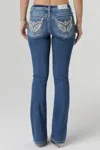 Miss Me Angel Dust Bootcut Jeans In Medium Wash