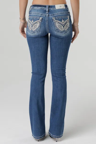 Miss Me Angel Dust Bootcut Jeans In Medium Wash