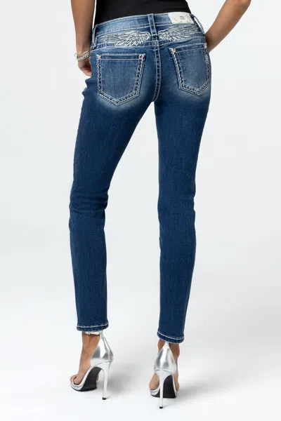 Miss Me Angel Monet Skinny Jeans In Medium Wash