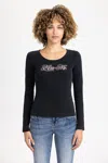 Miss Me Annika Top - L / Charcoal Black In Black