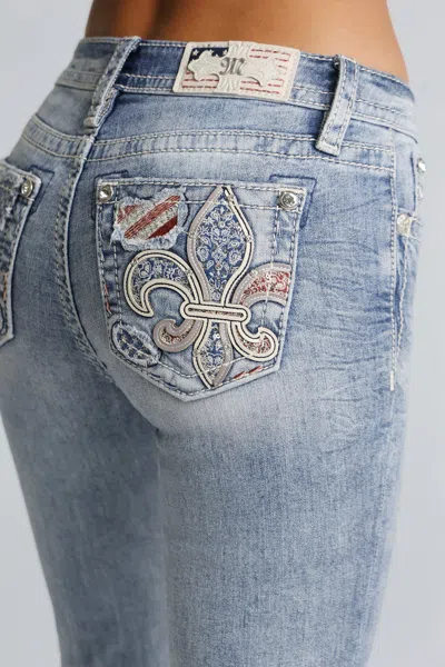 Miss Me Anthem Bootcut Jeans - 34 / 30" / Light Wash In Blue