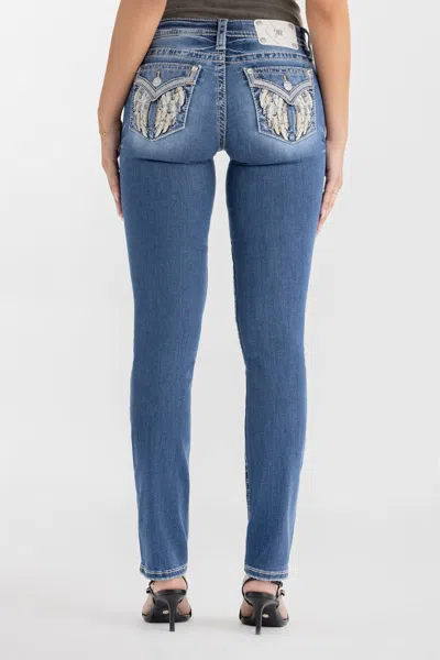 Miss Me Arissa Wing Straight Jeans - 32 / 31" / Medium Wash