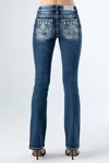Miss Me Aztec Geometric Bootcut In Med/dark Wash
