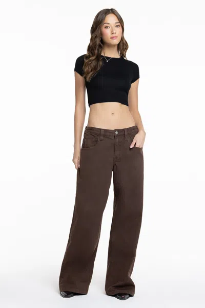 Miss Me Bailey Baggy Wide Leg - 34 / 30" / Espresso