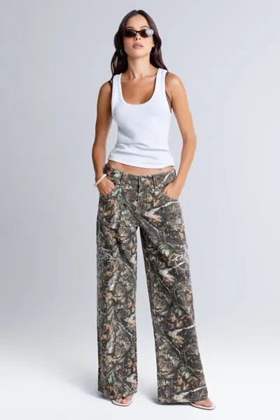 Miss Me Bambi Baggy Wide Jeans - 23 / 30" / Camo