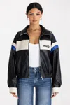Miss Me Blue Eclipse Leather Jacket - L / Black In Black