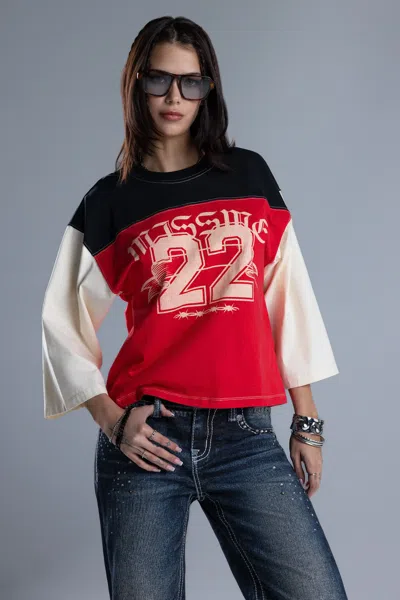 Miss Me Blythe Top - L / Red Orange