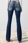 Miss Me Boundless Border Bootcut Jeans In Medium Wash