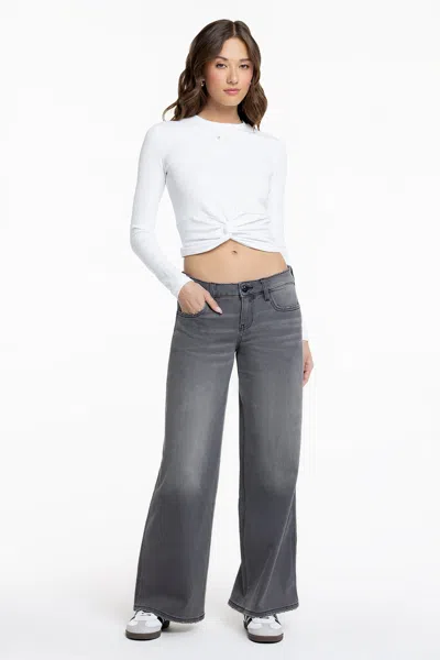 Miss Me Brooklyn Baggy Wide Leg In Grey