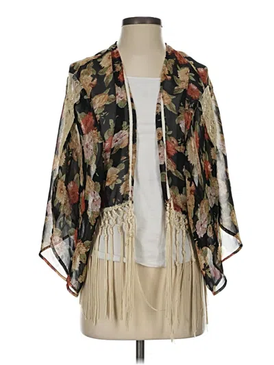 Pre-owned Miss Me Cardigan Sweater In Black