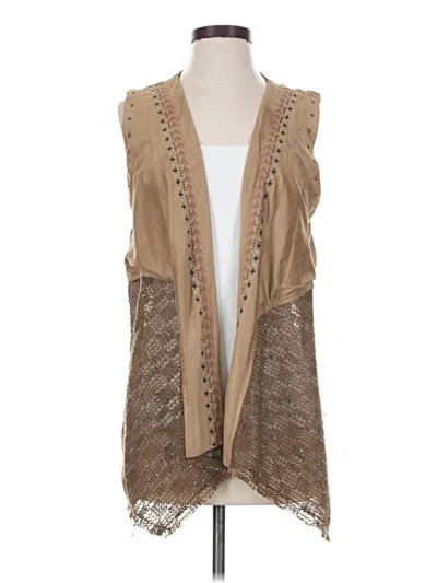 Pre-owned Miss Me Cardigan Sweater In Tan