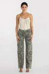 Miss Me Cassie Camo Cargo - 32 / 30" / Camo Green In Green