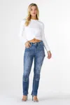 Miss Me Celeste Straight Cargo Jeans In Medium Wash