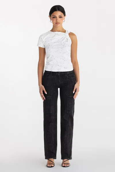 Miss Me Chelle Slim Wide Cargo - 34 / 30" / Black Smoke