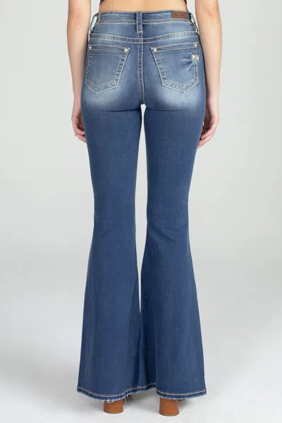 Miss Me Classic Flared Denim In Medium Wash